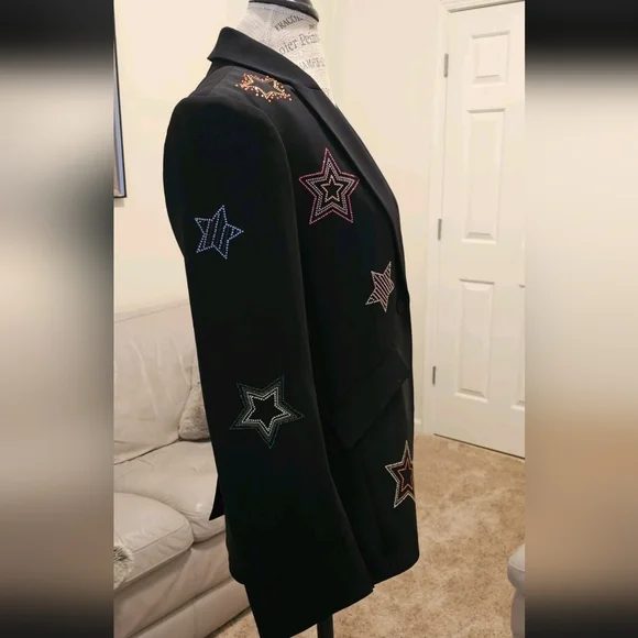 Cinq à Sept Star Embellished 'Cheyenne' Blazer Retail $699-US8-NO FLAWS - Picture 9 of 12